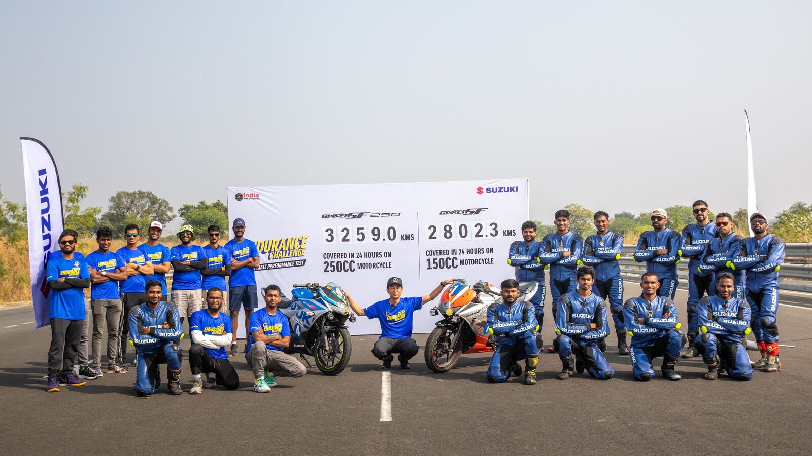 Suzuki Gixxer sets new national record for maximum distance covered in 24 hours