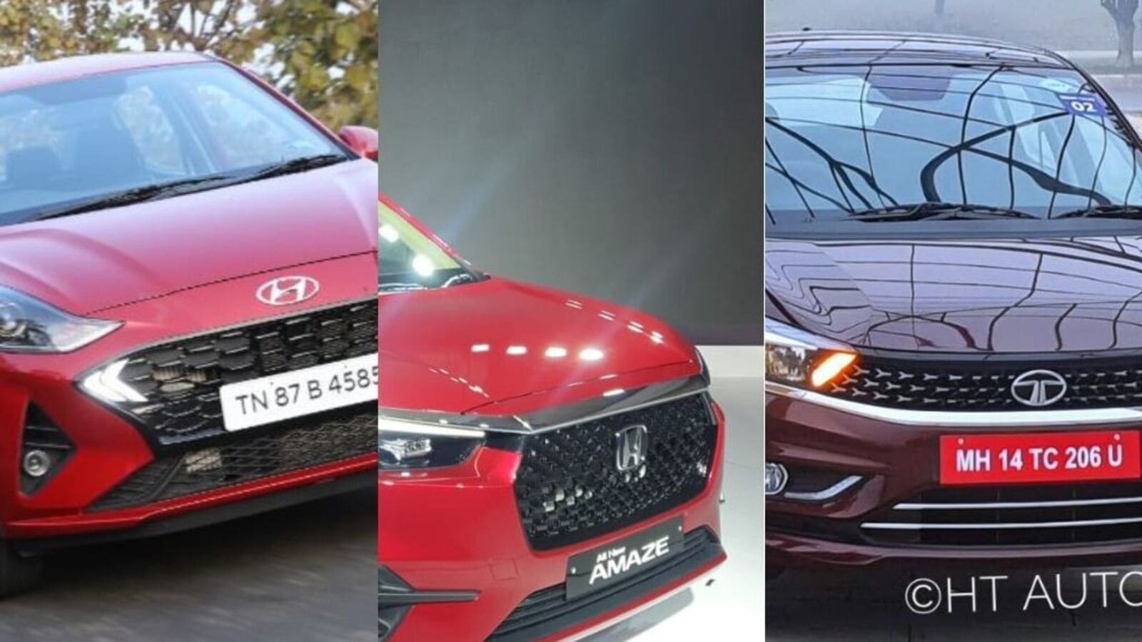 2024 Honda Amaze vs Tata Tigor vs Hyundai Aura: Safety features compared