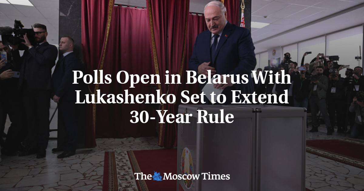 Polls Open in Belarus With Lukashenko Set to Extend 30-Year Rule - The Moscow Times