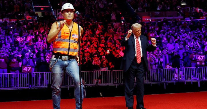 Donald Trump closes ‘victory rally’ by dancing to Village People’s ‘YMCA’ - National | Globalnews.ca