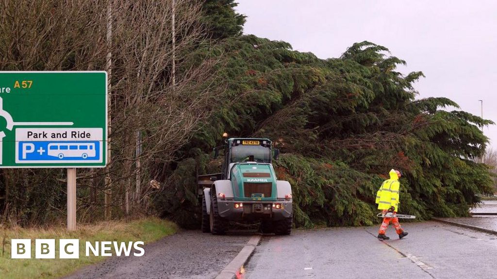 Thousands without power in NI as 'life-threatening' Storm Éowyn arrives