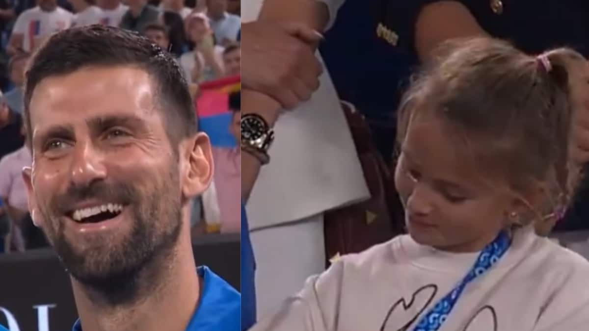 Novak Djokovic's Daughter Does The Watch Gesture After Marathon Carlos Alcaraz Win, Video Goes Viral | Watch - News18