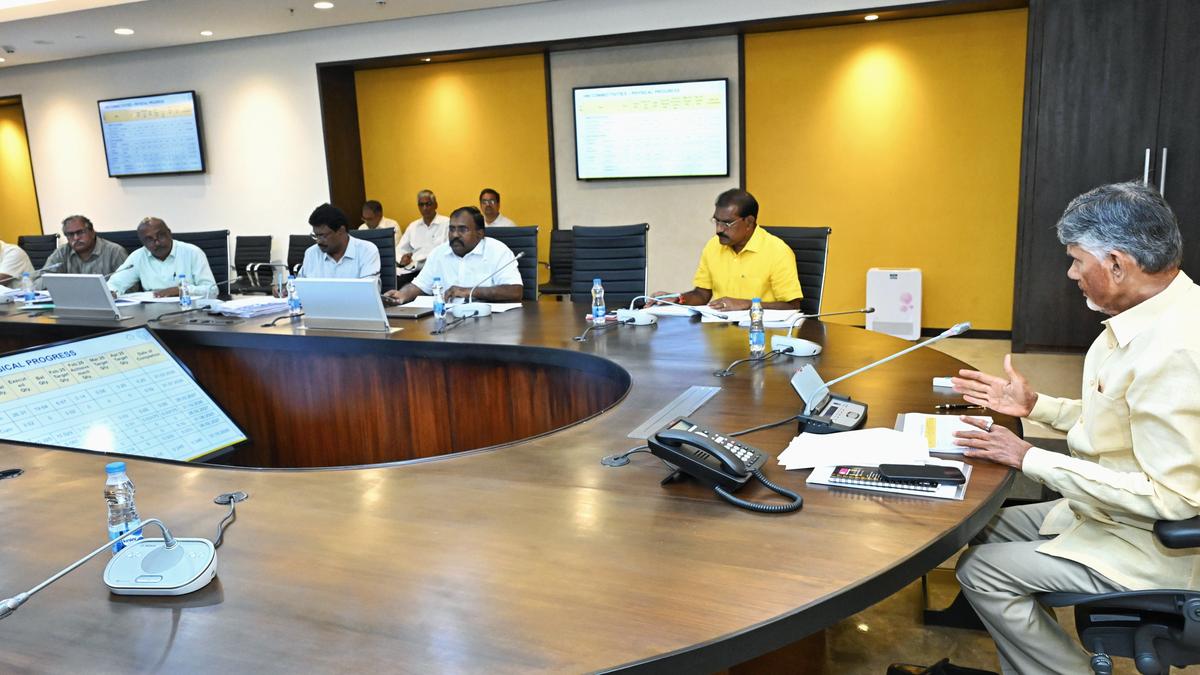 Andhra Pradesh CM Chandrababu Naidu insists on  completion of Polavaram project by December 2027